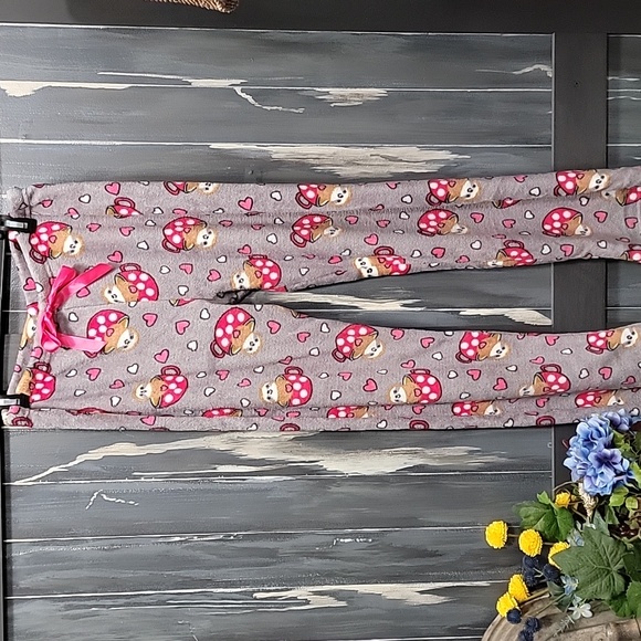 Bobbie Brooks Fuzzy Pj Bottoms - Picture 1 of 4